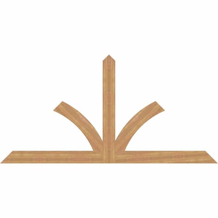 Ekena Millwork Richland Timber Gable Bracket, Western Red Cedar, 96"W x 48"H x 1 1/2"D x 5 1/2"F, 12/12 Pitch GBW096X48X0206RIC00SWR